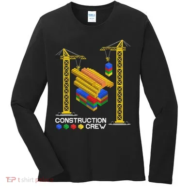 Construction Crew Building Blocks Master Builder Women's Long Sleeve Shirt