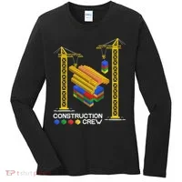 Construction Crew Building Blocks Master Builder Women's Long Sleeve Shirt thumb 0