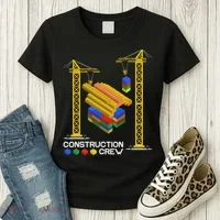 Construction Crew Building Blocks Master Builder Women's T-Shirt thumb 3