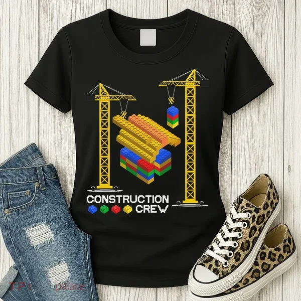 Construction Crew Building Blocks Master Builder Women's T-Shirt