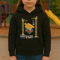 Construction Crew Building Blocks Master Builder Kids Hoodie thumb 3