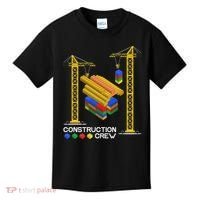 Construction Crew Building Blocks Master Builder Kids T-Shirt thumb 0