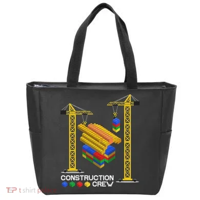 Construction Crew Building Blocks Master Builder Tote Bag