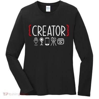 Content Creator Blogger Vlogger Influencer Creator Women's Long Sleeve Shirt