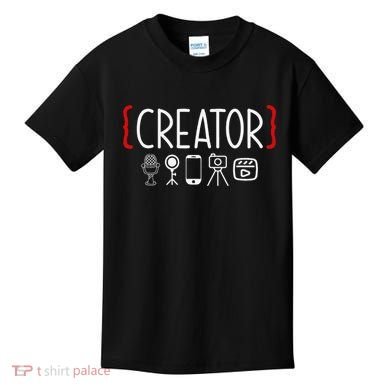 Content Creator Blogger Vlogger Influencer Creator Kids T-Shirt