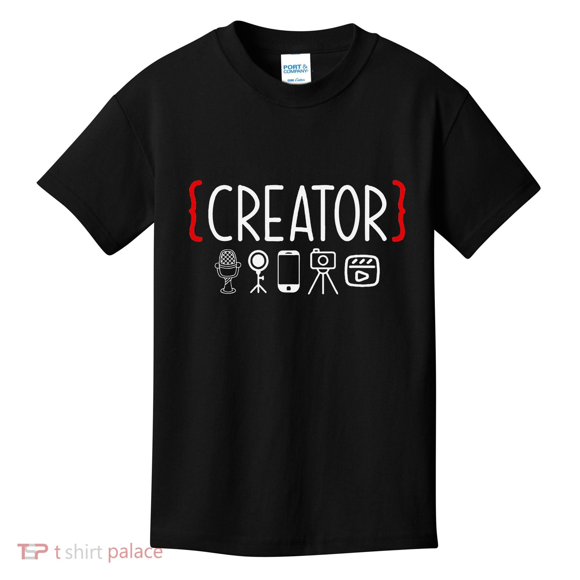 Content Creator Blogger Vlogger Influencer Creator Kids T-Shirt