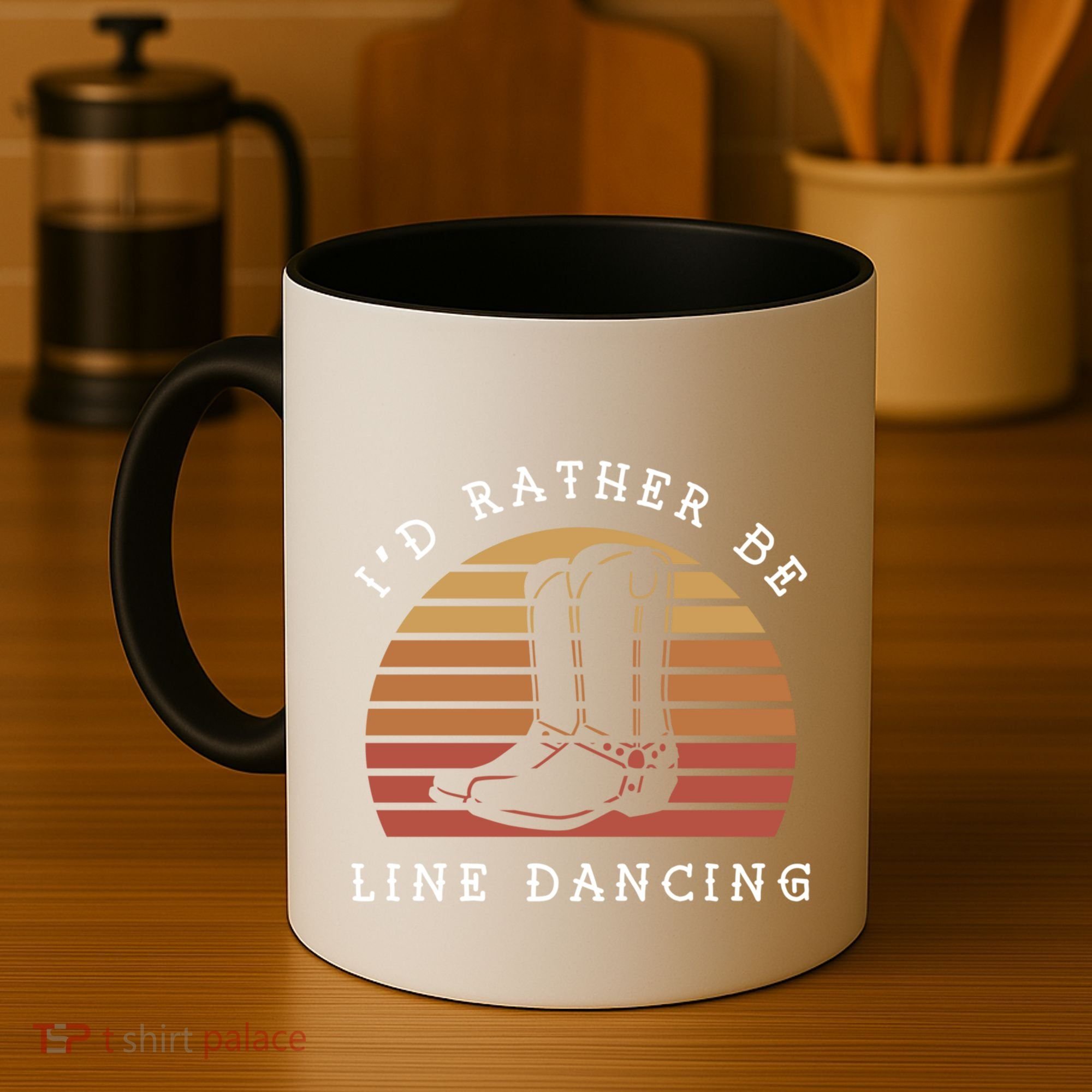 Cow Cow Boots ID Rather Be Line Dancing Great Gift Coffee Mug