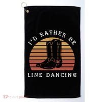 Cow Cow Boots ID Rather Be Line Dancing Great Gift Golf Towel thumb 0