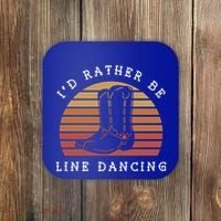 Cow Cow Boots ID Rather Be Line Dancing Great Gift Coaster thumb 0