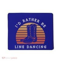 Cow Cow Boots ID Rather Be Line Dancing Great Gift Mousepad thumb 0