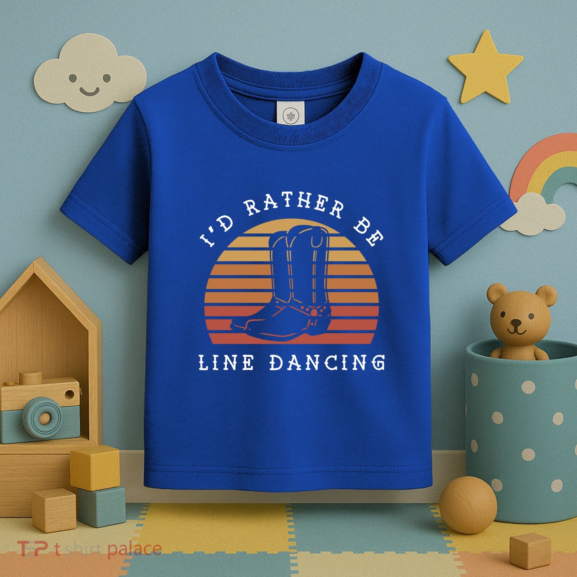 Cow Cow Boots ID Rather Be Line Dancing Great Gift Toddler T-Shirt