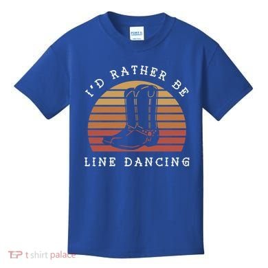 Cow Cow Boots ID Rather Be Line Dancing Great Gift Kids T-Shirt