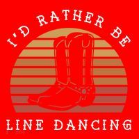 Cow Cow Boots ID Rather Be Line Dancing Great Gift Santa Hat thumb 1