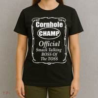 Cornhole Champion Boss of the Toss Cornhole T-Shirt thumb 4
