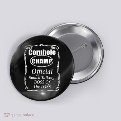 Cornhole Champion Boss of the Toss Cornhole Button