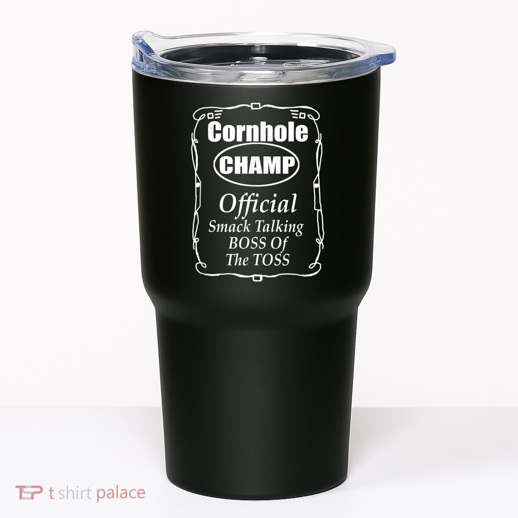 Cornhole Champion Boss of the Toss Cornhole Tumbler