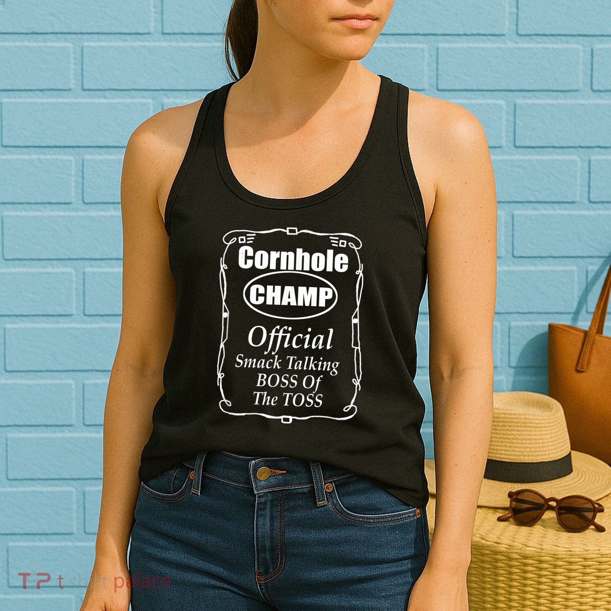 Cornhole Champion Boss of the Toss Cornhole Women's Tank Top