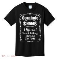 Cornhole Champion Boss of the Toss Cornhole Kids T-Shirt thumb 0