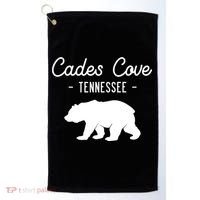 Cades Cove Bear Retro Tennessee Great Smoky Mountains Meaningful Gift Golf Towel thumb 0