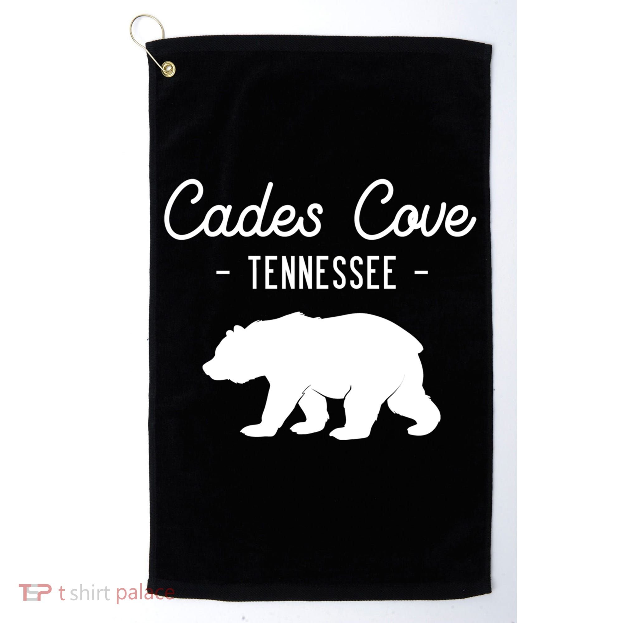Cades Cove Bear Retro Tennessee Great Smoky Mountains Meaningful Gift Golf Towel