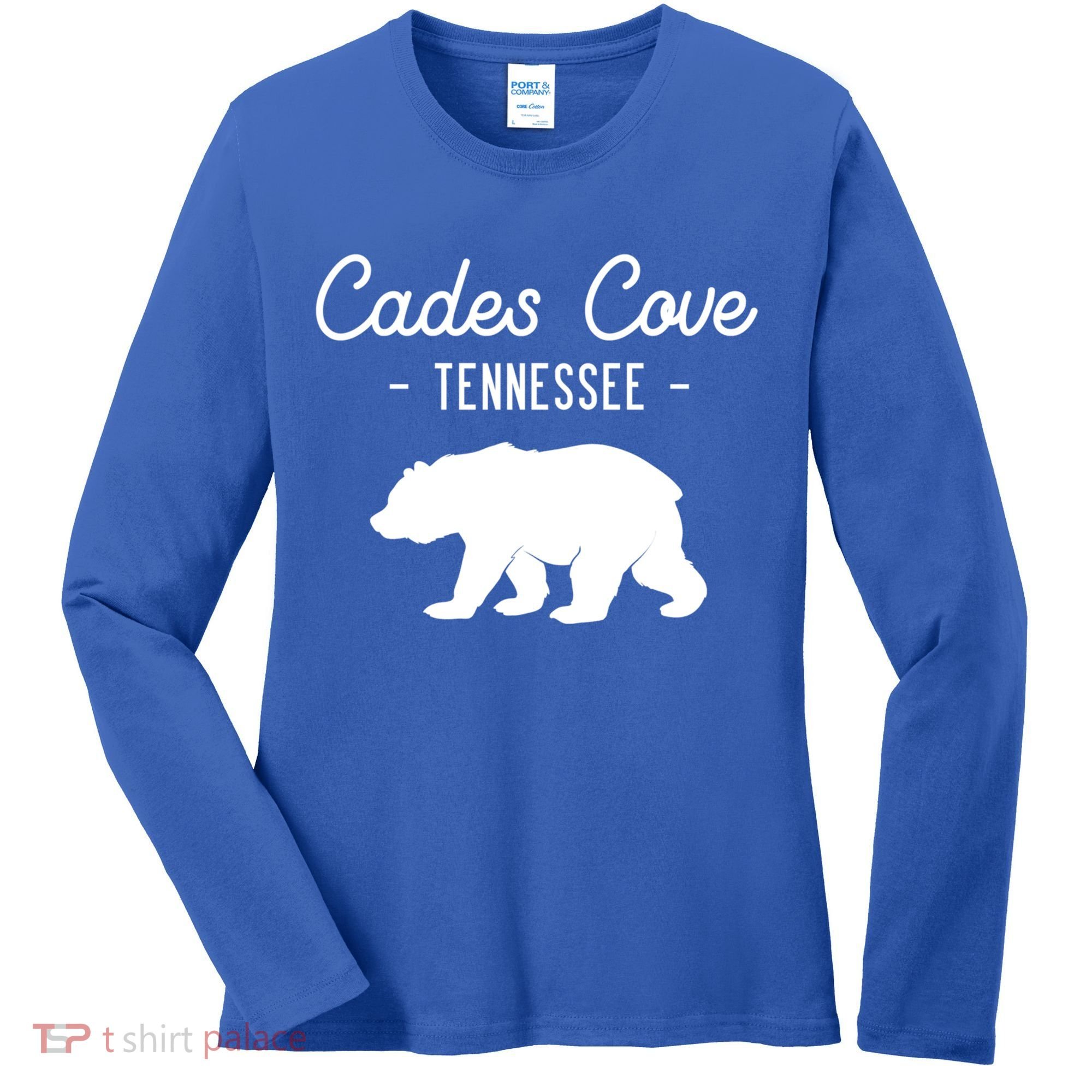 Cades Cove Bear Retro Tennessee Great Smoky Mountains Meaningful Gift Women's Long Sleeve Shirt