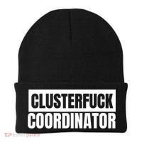 Clusterfuck Coordinator Boss Manager Dads Moms Funny Chaos Beanie thumb 0