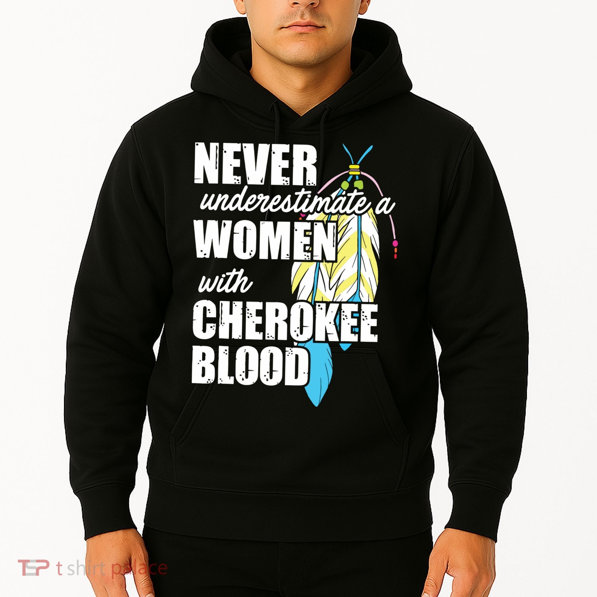 Cool Cherokee Blood Women Funny Native American Gift For Her Hoodie