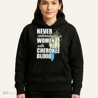 Cool Cherokee Blood Women Funny Native American Gift For Her Hoodie thumb 5