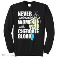Cool Cherokee Blood Women Funny Native American Gift For Her Sweatshirt thumb 0