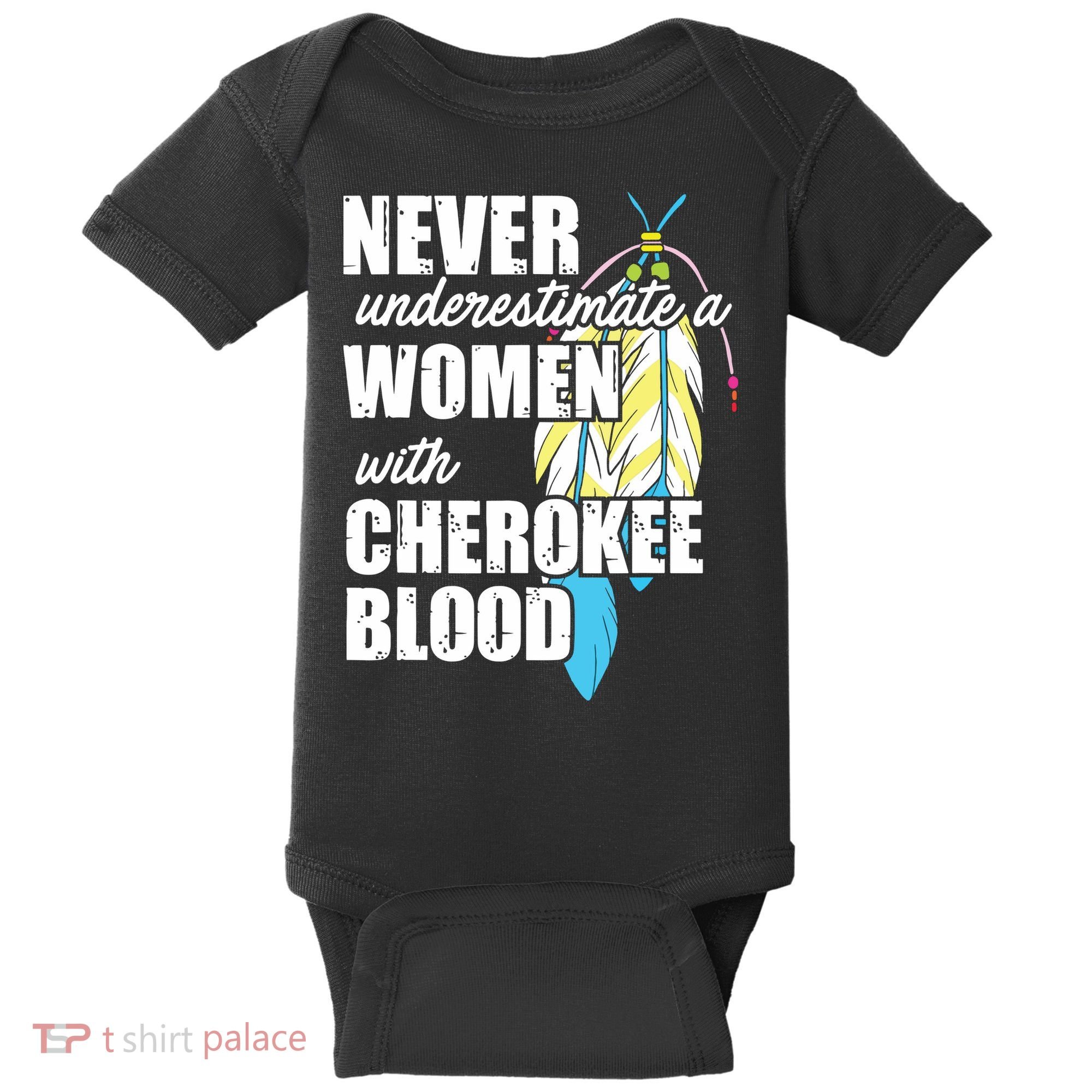 Cool Cherokee Blood Women Funny Native American Gift For Her Baby Bodysuit