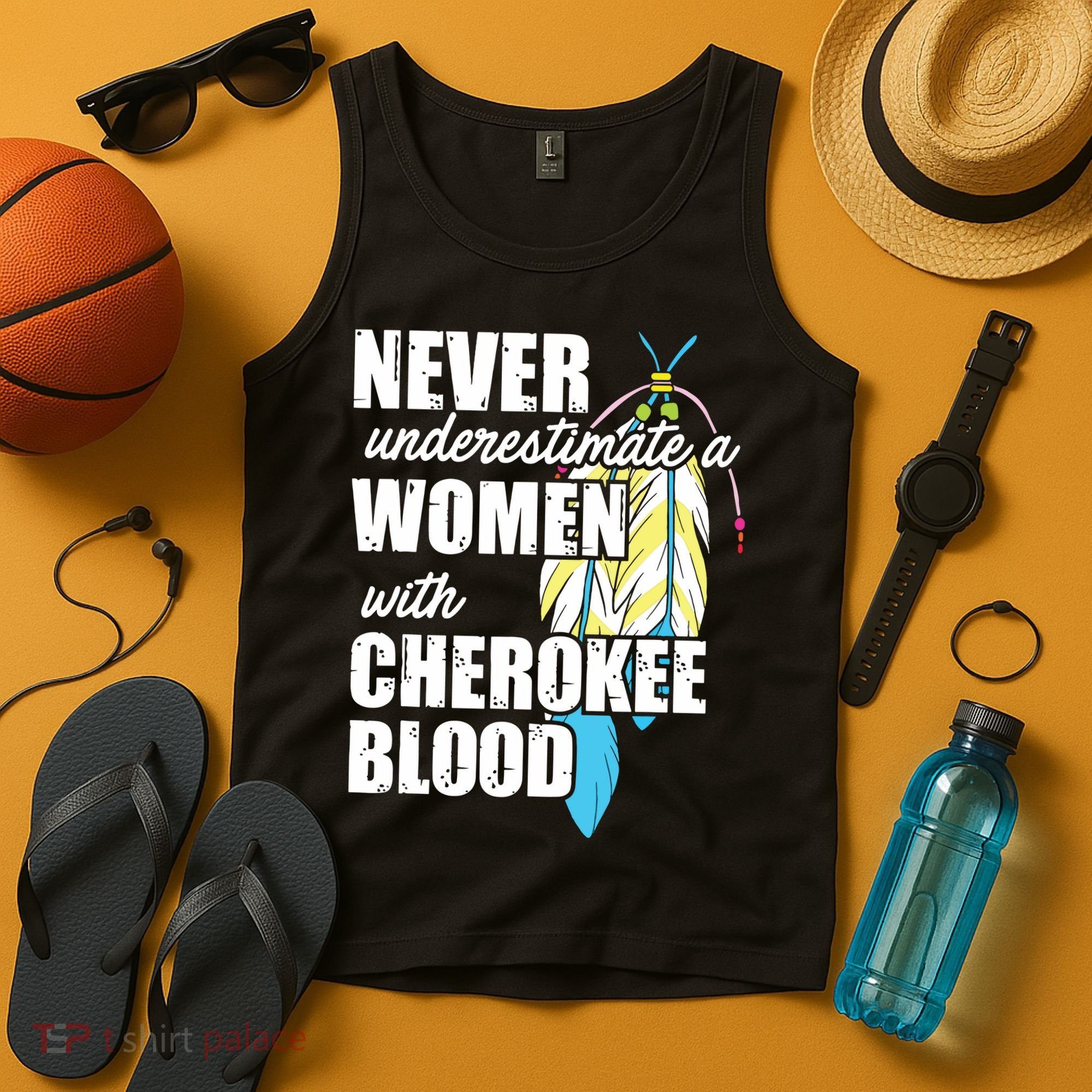 Cool Cherokee Blood Women Funny Native American Gift For Her Tank Top