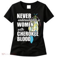 Cool Cherokee Blood Women Funny Native American Gift For Her Women's T-Shirt thumb 0