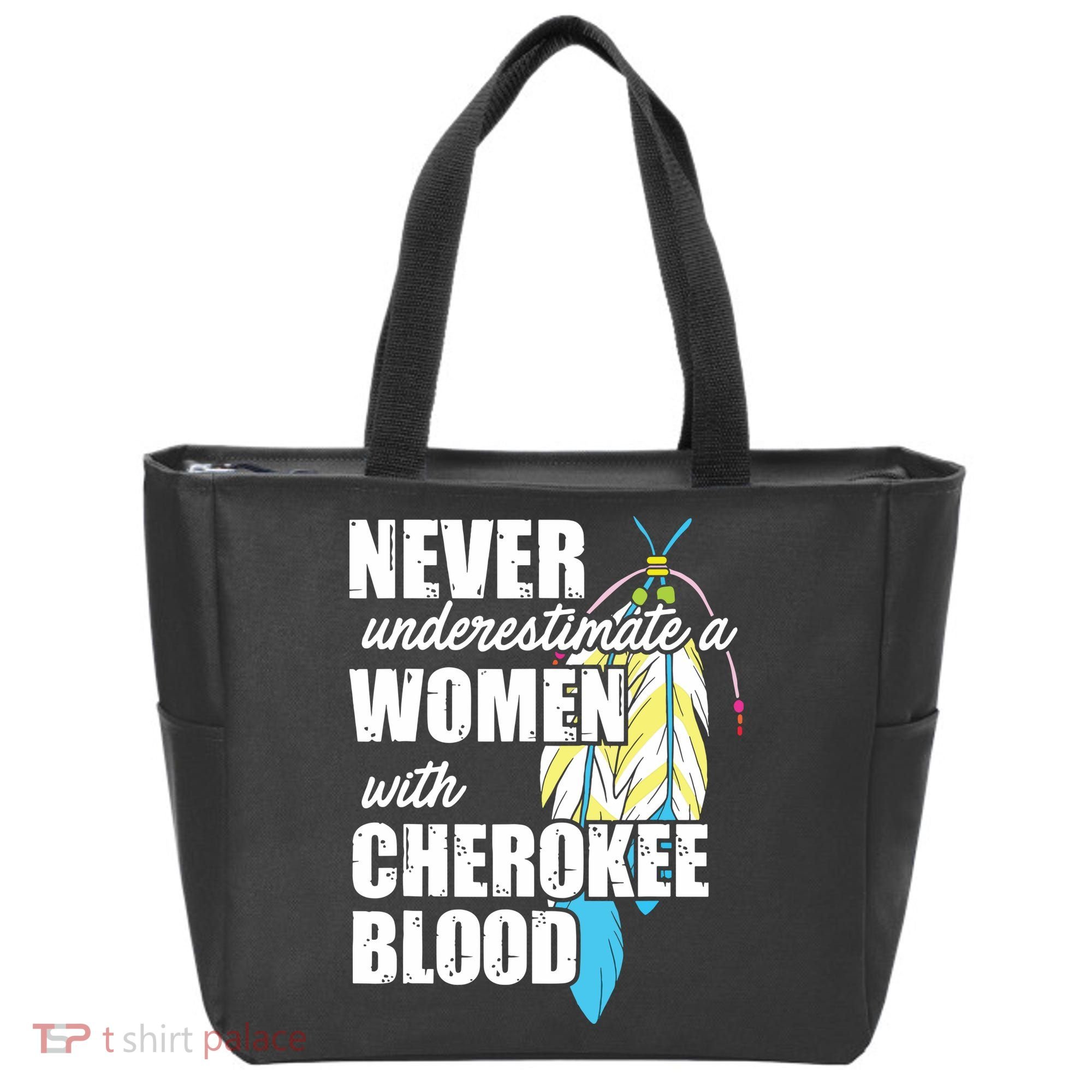 Cool Cherokee Blood Women Funny Native American Gift For Her Tote Bag
