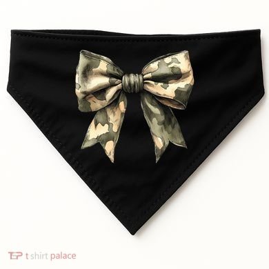 Camouflage Camo Bow USA-Made Doggie Bandana