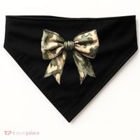 Camouflage Camo Bow USA-Made Doggie Bandana thumb 0