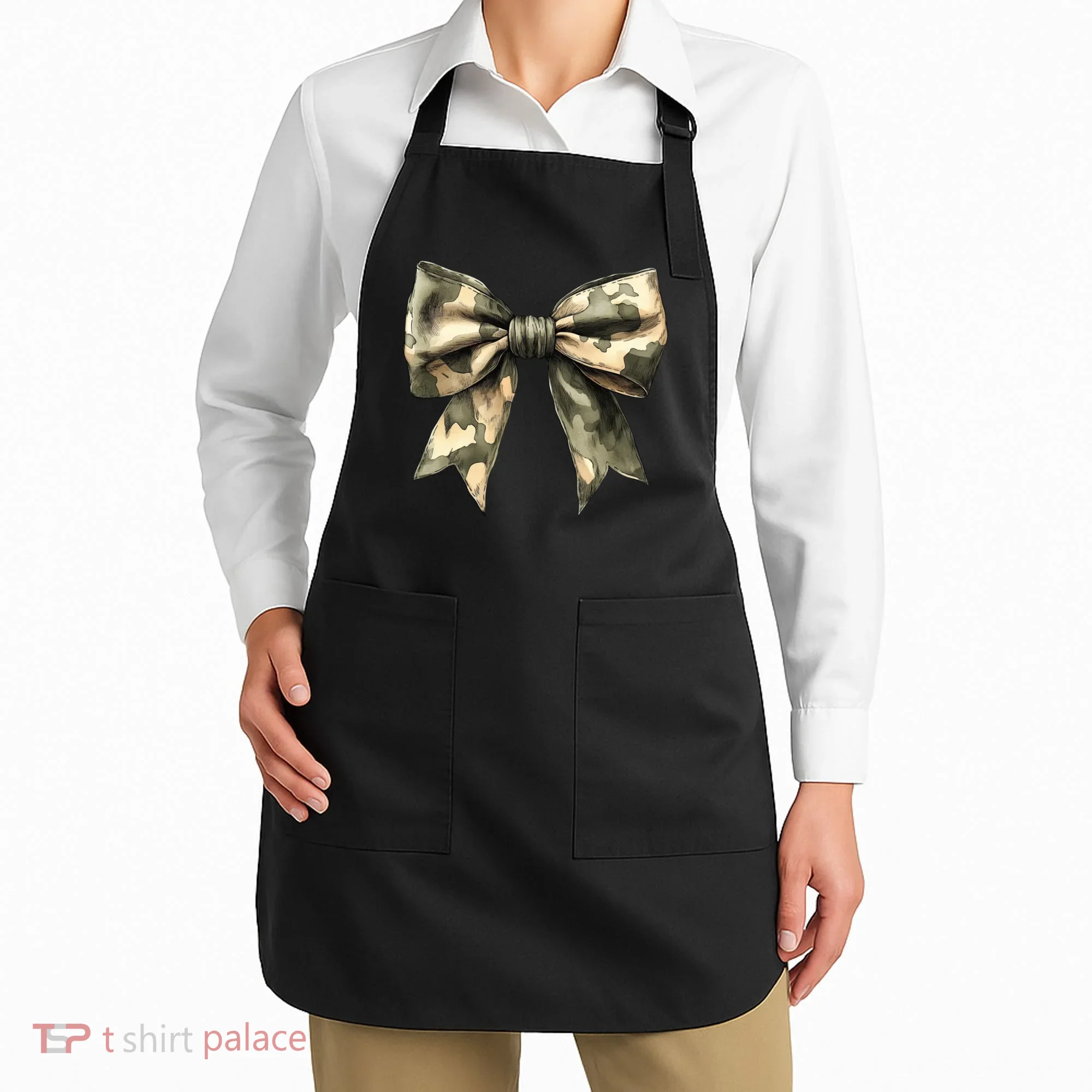 Camouflage Camo Bow Apron