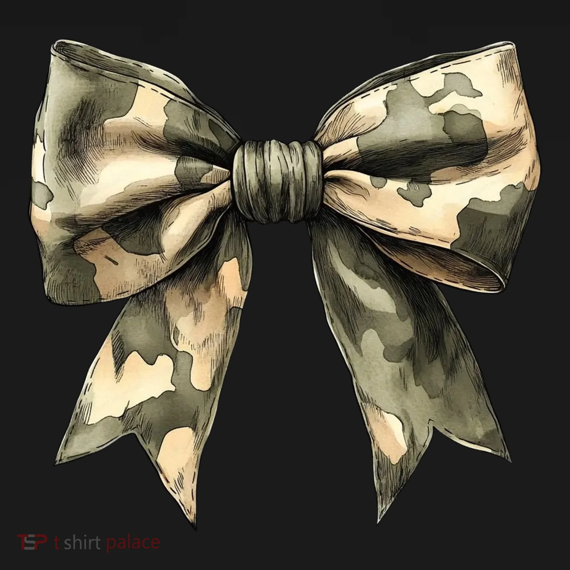Camouflage Camo Bow Apron