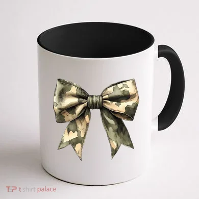 Camouflage Camo Bow Coffee Mug back