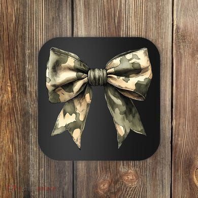 Camouflage Camo Bow Coaster