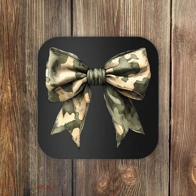 Camouflage Camo Bow Coaster