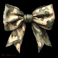 Camouflage Camo Bow Ornament thumb 1