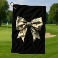 Camouflage Camo Bow Golf Towel thumb 1