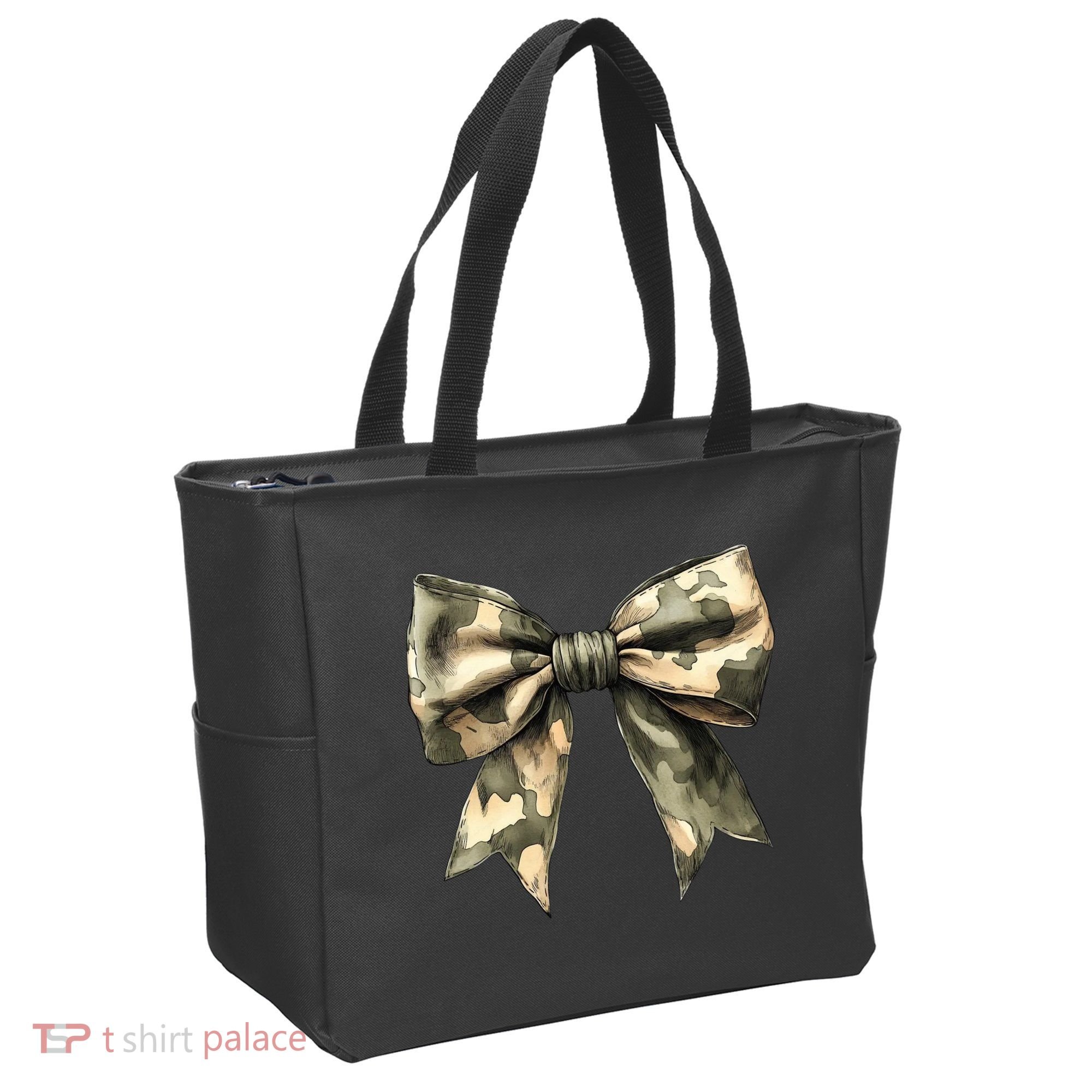 Camouflage Camo Bow Tote Bag