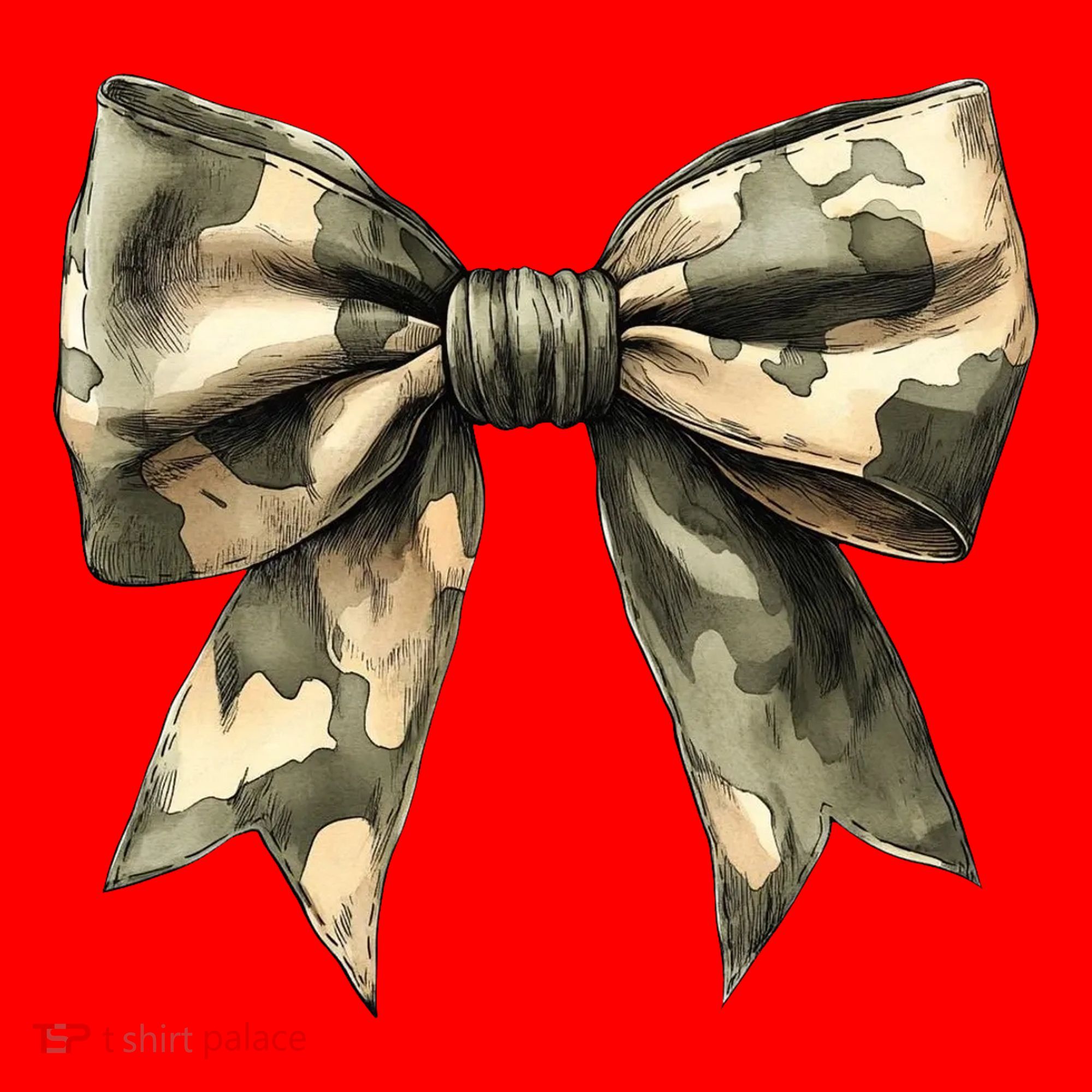 Camouflage Camo Bow Santa Hat