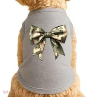 Camouflage Camo Bow Doggie Tank thumb 0