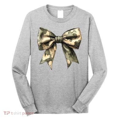 Camouflage Camo Bow Long Sleeve Shirt