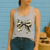 Camouflage Camo Bow Women's Tank Top thumb 2