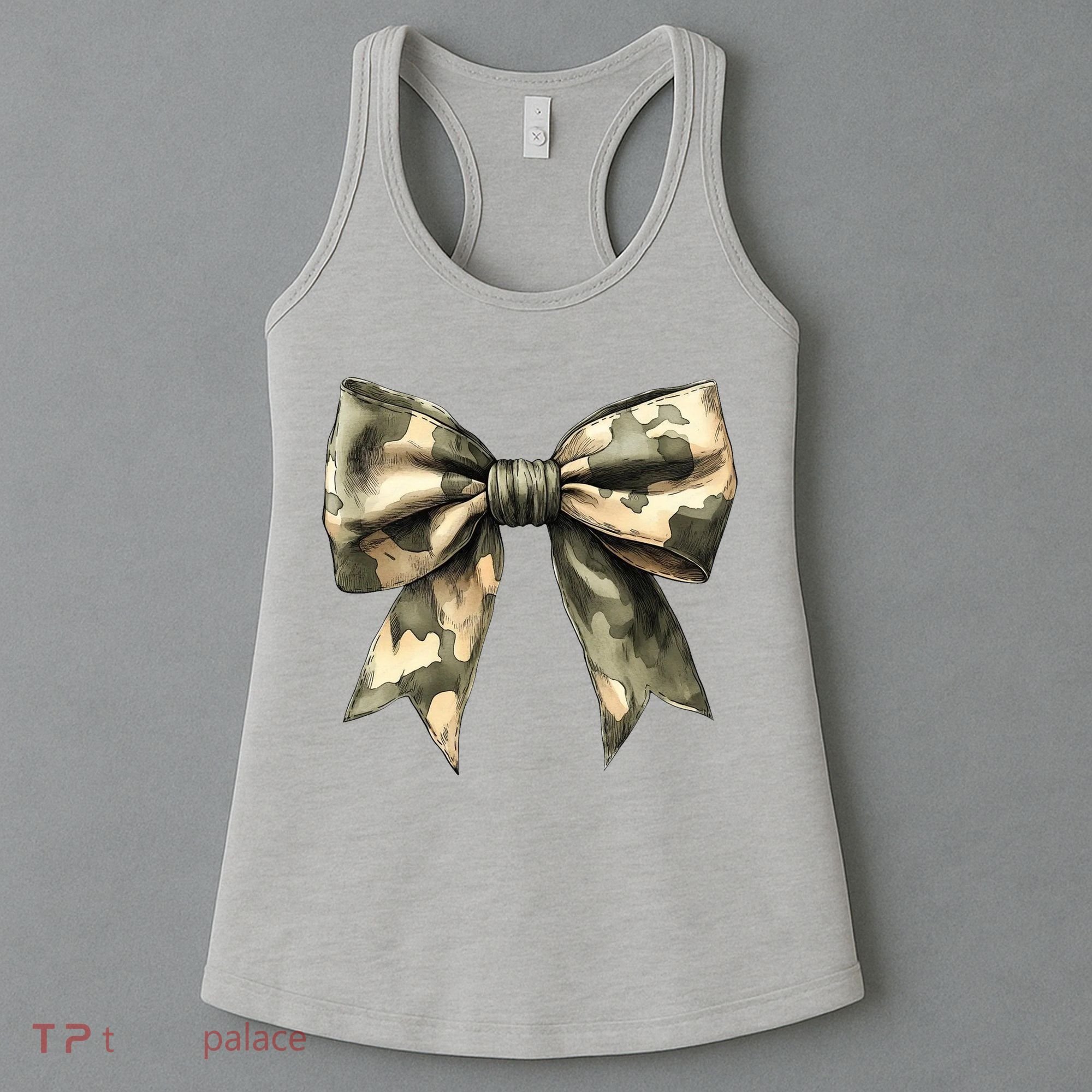Camouflage Camo Bow Women's Tank Top
