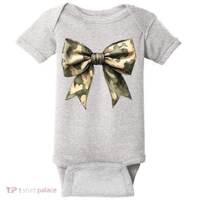 Camouflage Camo Bow Baby Bodysuit