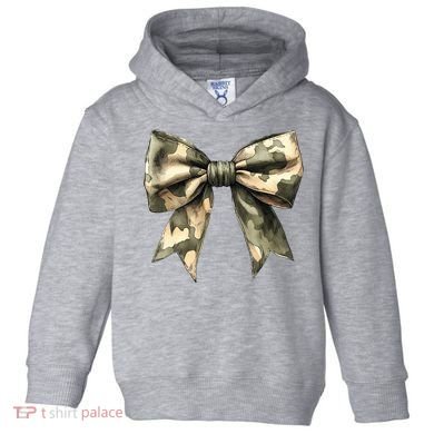 Camouflage Camo Bow Toddler Hoodie